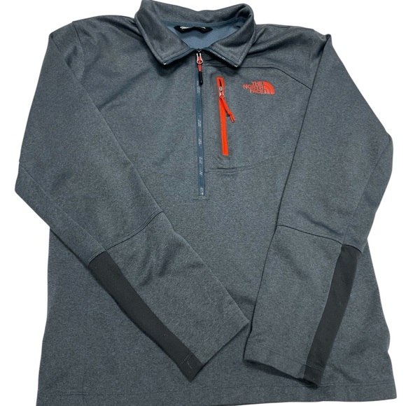 The North Face Men's Gray Jacket 1/2 Zip Pullover Medium - Picture 1 of 4